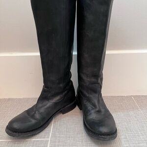 Vintage Fiorentini + Baker Black Leather Tall Boots